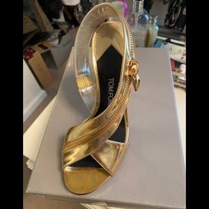 Exquisite Gold Tom Ford sandals